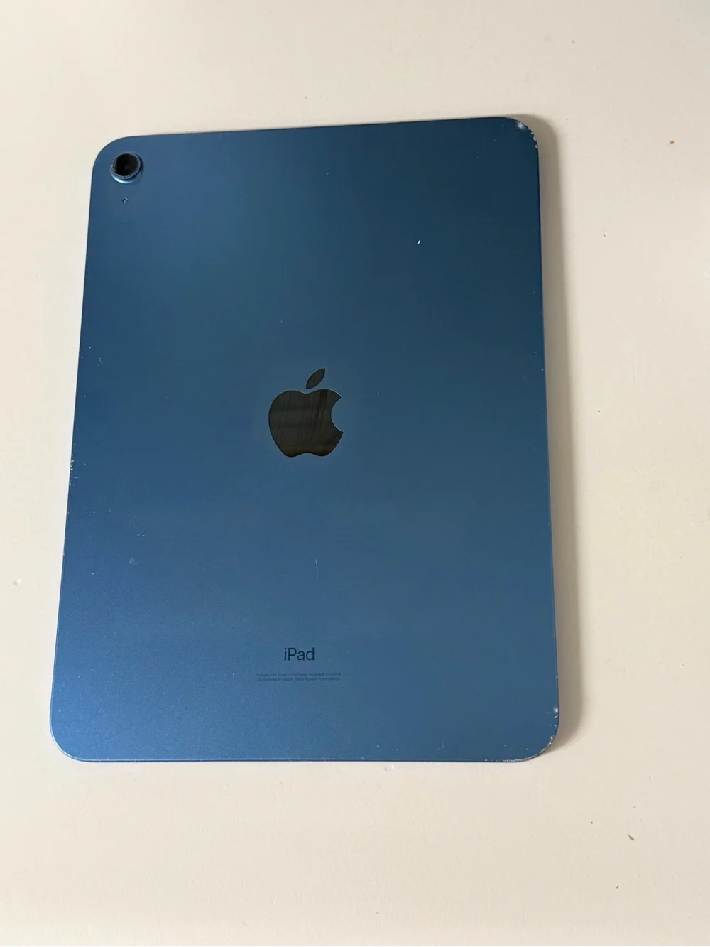 Apple iPad 10TH Generation Blue Aluminum Back Panel with Apple Logo